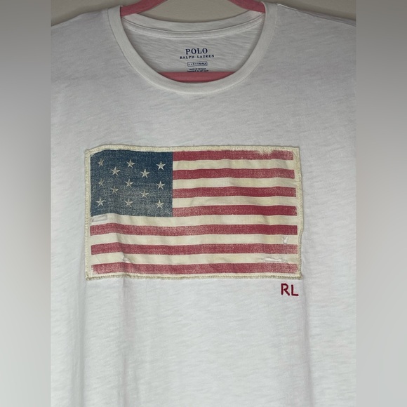 Polo Ralph Lauren - Classic White American Flag T-Shirt - Picture 2 of 4
